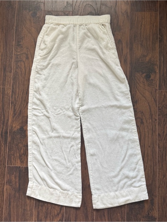 Carve Designs Pants - Carve Designs Small White Nico Linen Blend Pants